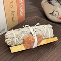 California white sage bundle with palo santo and raw orange crystal stone - Red Aventurine Raw Stone + 10cm Palo Santo + 10cm White Sage