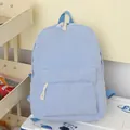Light blue corduroy school backpack for students in a casual lifestyle setting - Blue
