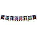 Bandierine colorate per festa messicana con scritta FIESTA e decorazione di sombrero - Bandierina Messicana 1 Pezzo