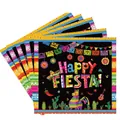Bunte Einweg-Papierservietten für mexikanische Fiesta-Party-Feierthemen - Servietten 24 Stück
