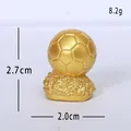 Miniature golden football resin ornament collectible trophy for soccer fans, 2.7x2cm size - World Cup Ball - Big
