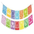 Farbenfrohes mexikanisches Papel Picado Banner für festliche Fiesta-Dekorationen - Banner