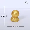 Golden miniature soccer ball trophy resin ornament 4.3g weight 2.2cm height - World Cup - China