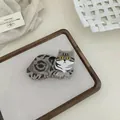 Unique grey tabby cat hair claw clip with yellow eyes made of high-quality acetate - 6# American Shorthair Cat