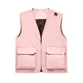 Professional pink multi-pocket utility vest for outdoor activities and photography - S / Tops / Design A - Pink