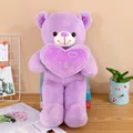 Ours en peluche violet doux avec cœur I LOVE YOU pour cadeau d'anniversaire fille - LOVE Violet / 55 cm
