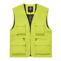 Fluorescent green multi-pocket utility vest for workwear and outdoor activities - S / Tops / Fruit Green