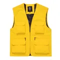 Professional yellow multi-pocket utility work vest for outdoor and photography use - S / Tops / Bright Yellow