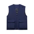 Classic navy blue multi-pocket utility vest for outdoor activities and professional workwear - S / Tops / Navy Blue