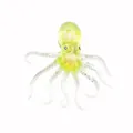 Detailed view of the translucent yellow TPR octopus squishy toy with colorful glitter - Colorful Octopus Squeeze / Gold