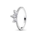 Eleganter S925 Sterlingsilber Tiara-Ring mit klaren Steinen im Marquise-Schliff-Cluster-Design - A1 / Nr. 48
