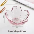 Ciotolina giapponese in vetro rosa a forma di ciliegio, bordo liscio, confezione da 1. - Forma di fiore di ciliegio (Bordo liscio) / Rosa