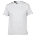Plain white 205g ring-spun cotton short sleeve t-shirt with a classic round neck - S / White