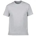 Premium heather grey 205g ring-spun cotton short-sleeve crew neck T-shirt for men - S / Sport Grey