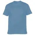 Classic light blue round neck short sleeve t-shirt in 205g ring spun cotton fabric - Indigo Blue