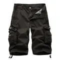 Pantalones cortos tipo cargo para hombre con múltiples bolsillos - 38 / 082 Gris oscuro