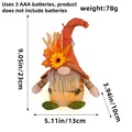 Gnomo di peluche per il ringraziamento con girasole e dimensioni del prodotto - Stile Maschile Gamba Corta Luminosa (X2-52)
