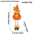Thanksgiving scarecrow doll with maple leaf hat harvest ornament, 38cm height SKU - Glowing Long Leg Male Style (X2-54)