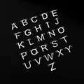 Set di 26 ciondoli con alfabeto A-Z in acciaio inossidabile argento per gioielli fai da te - Lettera A / Color Acciaio