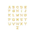 Set di 26 ciondoli alfabeto in acciaio inox dorato con doppio anello per gioielli - Lettera A / Oro