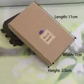 Durable kraft paper packaging box for metal bookmarks with handmade sticker and floral detail - Kraft Paper Gift Box