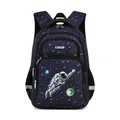 Astronaut space theme elementary school student backpack in dark blue finish. - Interstellar Astronaut