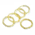 Elegant yellow translucent crystal beaded stretch bracelets for women, minimalist style - Yellow Translucent Round Beads Style (X-BJEW-Q692-48B)