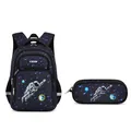 Space-themed primary school backpack set with astronaut prints and matching pencil case - Interstellar Astronaut + Pencil Case