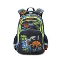 Vibrant dinosaur skeleton pattern ergonomic school backpack for primary school students - Luminous Dinosaurs