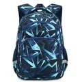 Ergonomic blue lightning pattern elementary school backpack for boys and girls - Blue Arrows