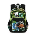 Boys dinosaur school backpack with ergonomic spine protection design. - New Dinosaur