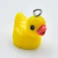 Cute cartoon resin yellow duck charm pendant for DIY jewelry and accessories - Yellow