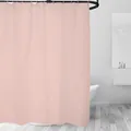 Modern minimalistisch waterdicht PEVA-douchegordijn in roze voor de badkamer. - Lichtroze