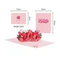 Biglietto 3D per la festa della mamma con fiori rosa e 'Best Mom Ever' design - Stile Lettera Festa Della Mamma