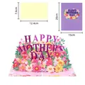 Biglietto di auguri 3D per la festa della mamma con fiori e inserto per messaggi - Stile Festa Della Mamma Bronzato