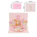 3D pop-up Mother's Day greeting card featuring pink carnations and BEST MOM message - Golden Motherly Love Style