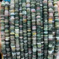 2x6mm natural Indian agate abacus beads in multicolored earthy tones for DIY jewelry - 2*6mm (Approx. 148-170 Pcs) / Natural Indian Agate