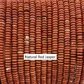 Natural red jasper stone abacus disc shape loose beads for DIY jewelry making accessories - 2*6mm (Approx. 148-170 Pcs) / Natural Red Jasper