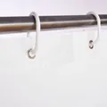 Minimalistisch waterdicht wit PEVA douchegordijn met metalen ringen en haken - Breedte 200 Hoogte 300 Metalen Oogjes / Wit