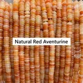 2x6mm natural red aventurine abacus beads strand for DIY bracelet and necklace making - 2*6mm (Approx. 148-170 Pcs) / Natural Red Aventurine