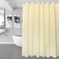 Minimalistisch lichtgeel waterdicht PEVA douchegordijn met modern effen design - Breedte 180 * Hoogte 220 Metalen Oogjes / Beige