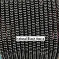Natural black agate abacus beads 2x6mm round disc loose beads for DIY jewelry making - 2*6mm (Approx. 148-170 Pcs) / Natural Black Onyx