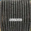 High quality natural black obsidian abacus spacer beads 2x6mm for DIY jewelry making - 2*6mm (Approx. 148-170 Pcs) / Natural Obsidian
