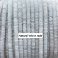 Natural white jade abacus beads for DIY jewelry making, 2x6mm strands of beads. - 2*6mm (Approx. 148-170 Pcs) / Natural White Jade