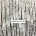 Synthetic white howlite 2x6mm abacus rondelle beads for handmade jewelry making - 2*6mm (Approx. 148-170 Pcs) / Synthetic White Turquoise