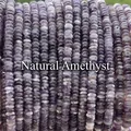 Natural 2x6mm amethyst abacus rondelle beads for handmade DIY jewelry bracelets - 2*6mm (Approx. 148-170 Pcs) / Natural Amethyst