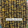 Natural yellow tiger eye 2x6mm abacus disc loose beads for DIY bracelet jewelry - 2*6mm (Approx. 148-170 Pcs) / Natural Yellow Tiger Eye
