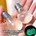 Bulb-shaped squeeze toy with soft maltose filling and green glow-in-the-dark feature - Glow In The Dark Maltose Bulb Style