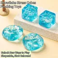 Jouet anti-stress squishy flocon de neige bleu transparent glaçon et donut - Squishy Cube Série Flocon de Neige 5,5CM (Pack Boîte) Couleur Aléatoire