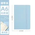 Premium Nordic Blue A6 PU leather strap notebook with 160 lined pages for notes - Nordic Blue A6
